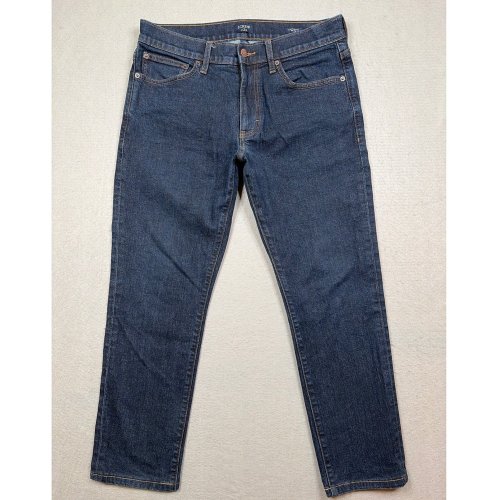 J.Crew Flex Athletic Slim Jeans Dark Indigo Blue Denim AZ858 Mens 31
